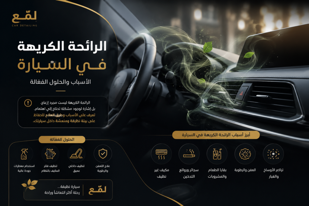 الرائحة الكريهة في السيارة
